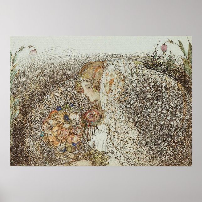 Vintage Illustration Annie French "The Bride"  Poster (Front)