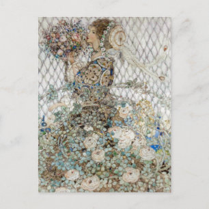 Vintage Illustration Annie French "The Rose" Postcard