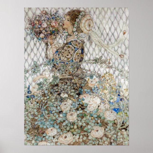 Vintage Illustration Annie French "The Rose"  Poster (Front)