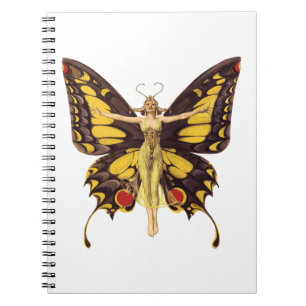 Vintage Illustration Butterfly Fairy Notebook