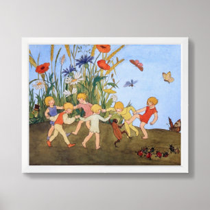 Vintage Illustration by Freddie Langeler Framed Art