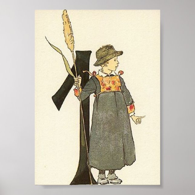 Vintage Illustration by Ottilia Adelborg Mini Poster (Front)