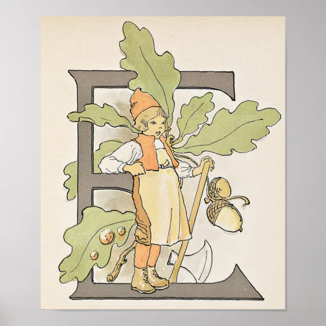 Vintage Illustration by Ottilia Adelborg Poster | Zazzle