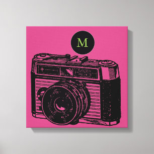 Vintage Illustration Camera 2 Monogram Canvas