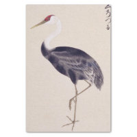 Vintage illustration: Common crane Tissue Paper