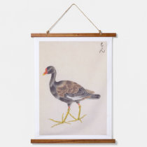 Vintage illustration: Common moorhen Hanging Tapestry