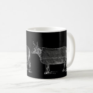 VINTAGE ILLUSTRATION Cow Blanket Mug