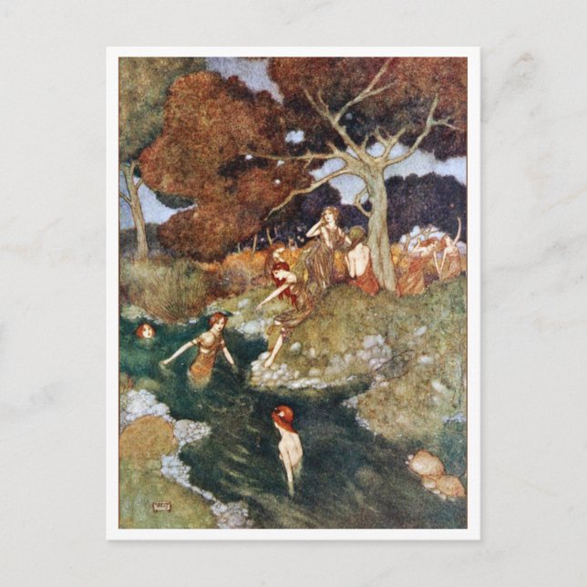 Vintage Illustration Edmund Dulac Tempest Postcard (Front)