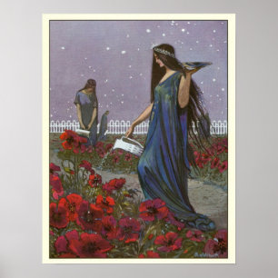 Vintage Illustration Fairy Maidens Poster