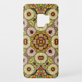 Vintage Illustration Flowers Butterflies Pattern Case-mate Samsung Galaxy S9 Case by InvitationCafe at Zazzle