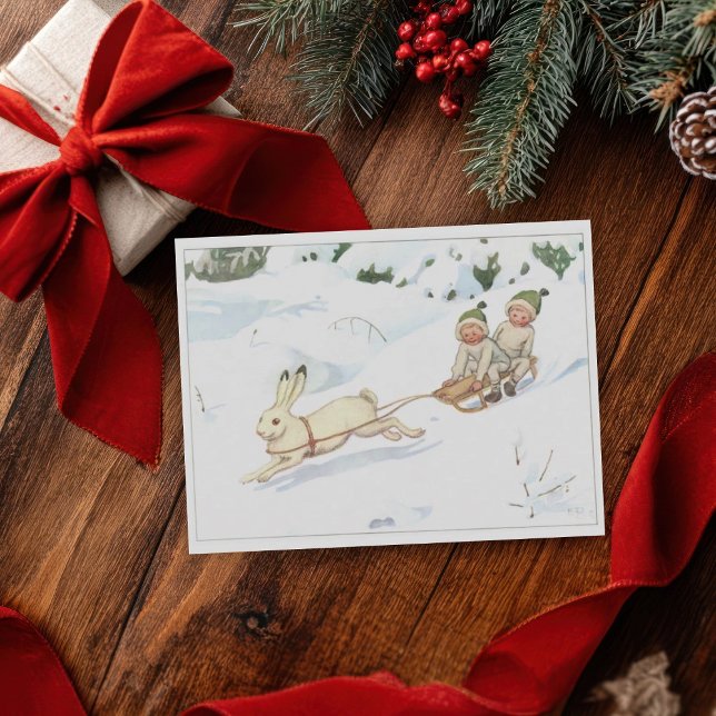 Vintage Illustration Forest Children Elsa Beskow Postcard (Creator Uploaded)