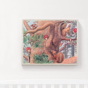 Vintage Illustration Forest Children Elsa Beskow Poster