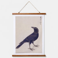 Vintage illustration: Jungle crow Hanging Tapestry