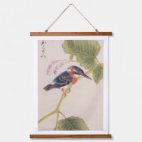 Vintage illustration: Kingfisher Hanging Tapestry