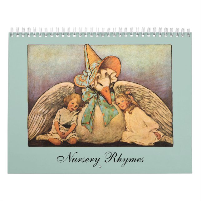 Vintage Illustration Mother Goose Nursery Rhymes Calendar (Cover)