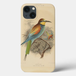 Vintage illustration of European Bee-Eater iPhone 13 Case