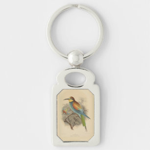 Vintage illustration of European Bee-Eater Keychain