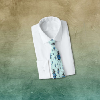 Vintage Illustration Of Marching Blue Beetles Tie by Shellibean_on_zazzle at Zazzle