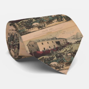 Vintage Illustration of Noahs Ark (1907) Neck Tie