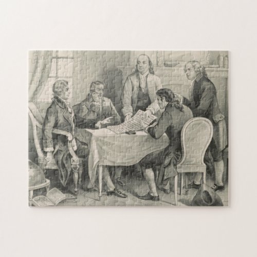 Vintage Illustration of the Declaration Committee Jigsaw Puzzle
