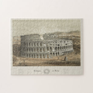 Vintage Illustration of The Roman Colosseum (1872) Jigsaw Puzzle
