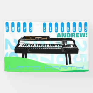 Vintage Illustration Organ 30th Birthday banner