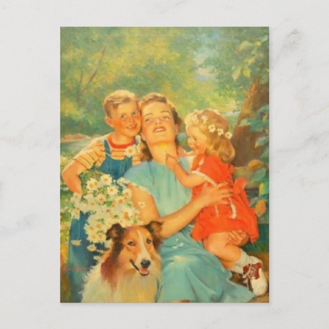 Vintage Illustration Postcard (Front)