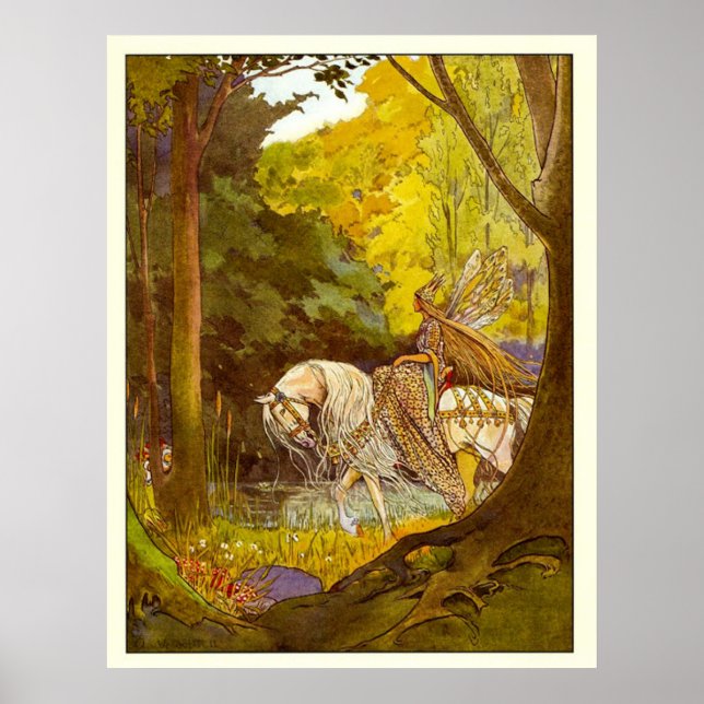 Vintage Illustration Princess of the Elves Poster (Front)