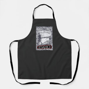 Vintage Illustration Pristine Idaho Apron