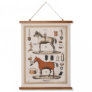 Vintage Illustration Race Horse Equestrian  Hanging Tapestry