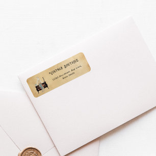 Vintage Illustration Retro Return Address Label