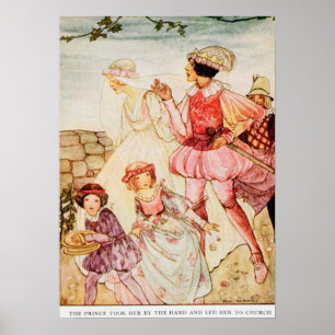 Vintage Illustration Rie Cramer Grimm's Fairy Tale Poster