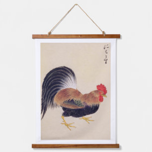 Vintage illustration: Rooster Hanging Tapestry