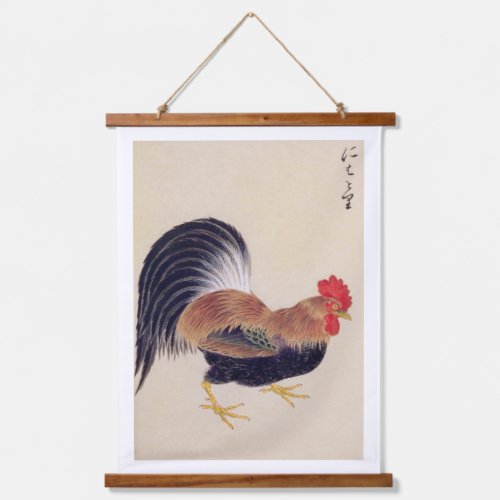 Vintage illustration: Rooster  Hanging Tapestry