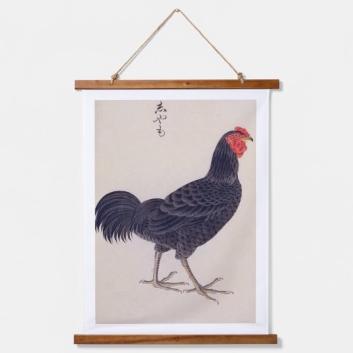 Vintage illustration: Shamo chickens Hanging Tapestry