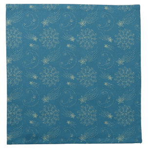 Vintage Illustration Sun Moon Stars Cloth Napkin