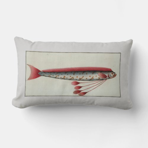 Vintage Illustration The Hawkens Fish Lumbar Pillow