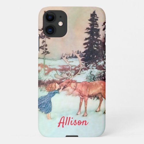 Vintage illustration The Snow Queen Personalized iPhone 11 Case