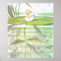 Vintage Illustration Thumbelina by Elsa Beskow
