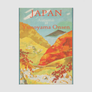 Vintage Illustration Travel Japan Tissue Paper