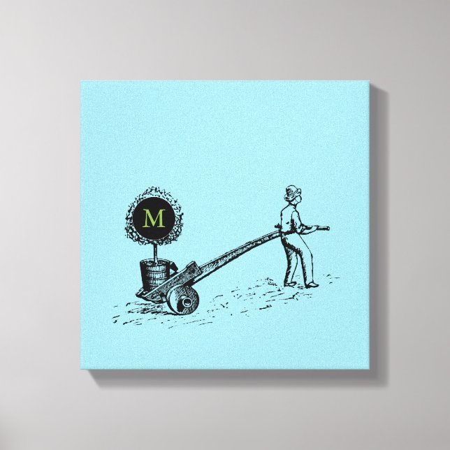 Vintage Illustration Tree in a pot Monogram Canvas (Front)