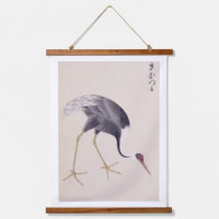 Vintage illustration: White-naped crane Hanging Tapestry