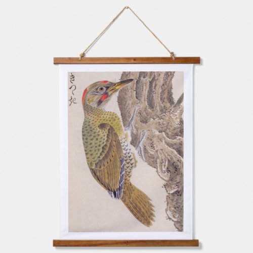 Vintage illustration: Woodpecker Hanging Tapestry