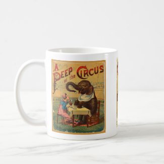 vintage illustrations mug - circus
