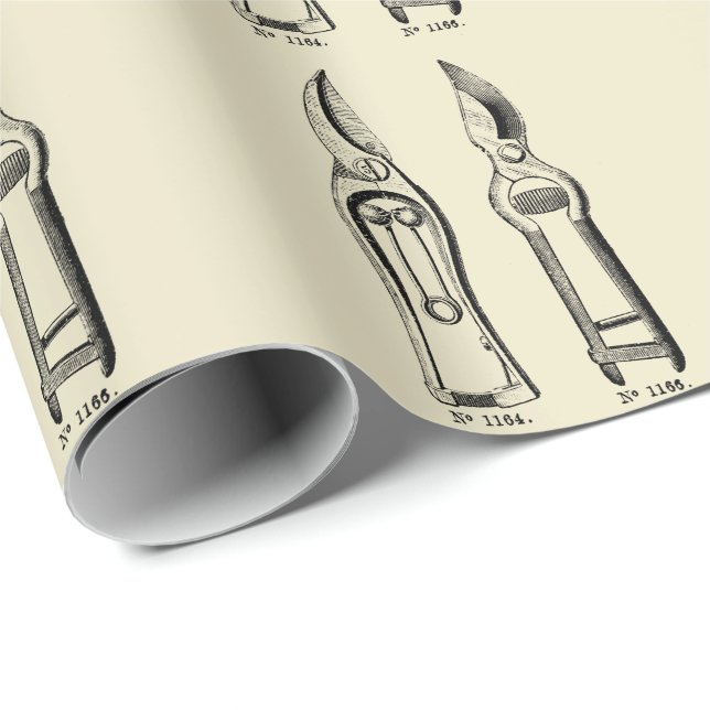 VINTAGE ILLUSTRATIONS Pruners Wrapping paper (Roll Corner)