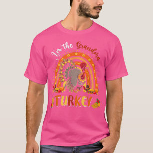 Vintage I'm The Grandma Turkey Fall Rainbow Turkey T-Shirt