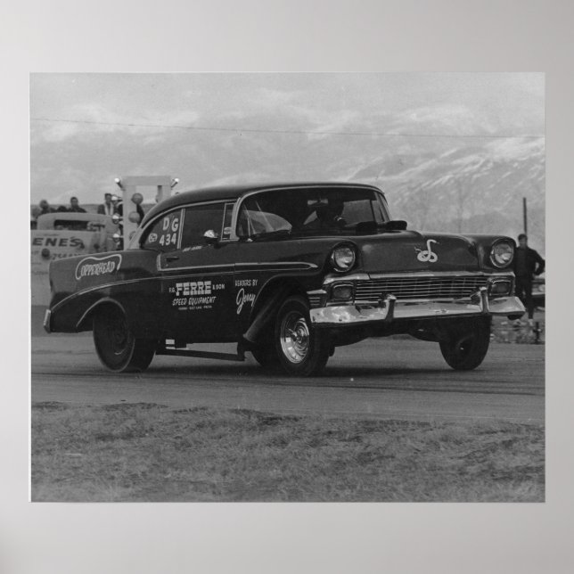 vintage image 57 chevy gasser poster (Front)