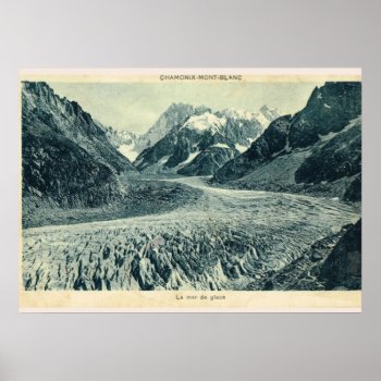 Vintage Image  France  Chamonix Mont Blanc Poster by Franceimages at Zazzle