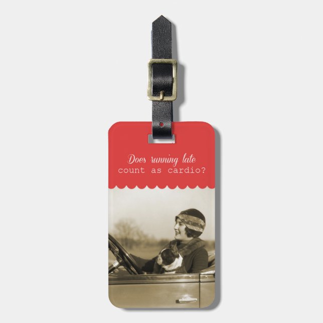 Vintage Image Luggage Tag (Front Vertical)