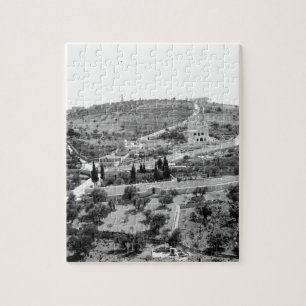 Vintage Image of the Mount of Olives Jigsaw Puzzle